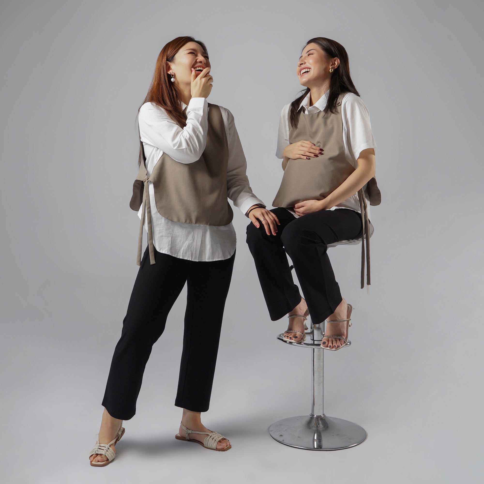 Maeva Short Sleeve Shirt in Taupe