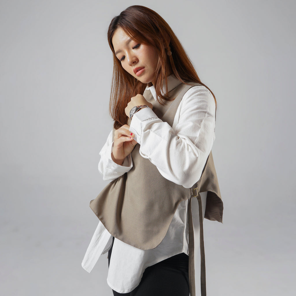Maeva Long Sleeve Shirt in Taupe