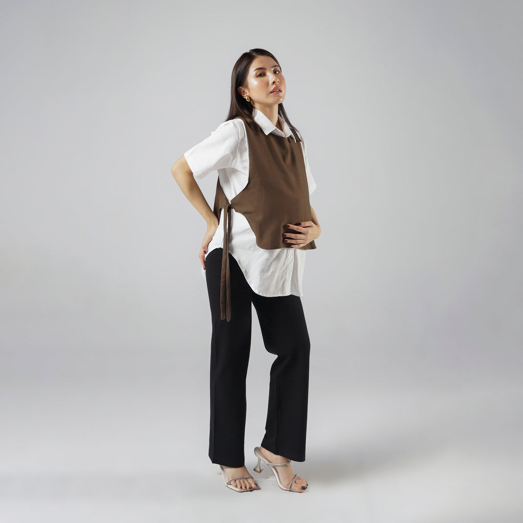 Maeva Short Sleeve Shirt in Brownies