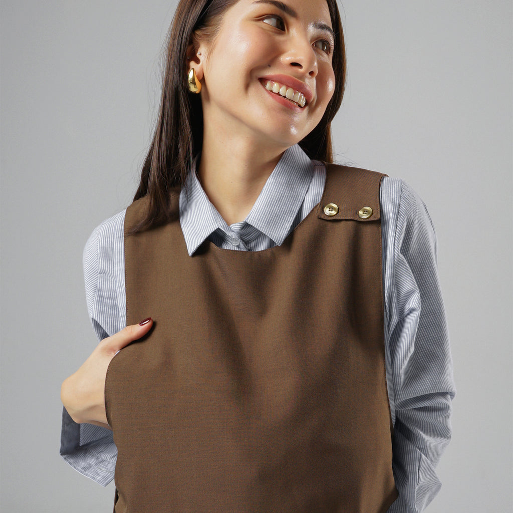 Maeva Stripes Shirt in Brownies