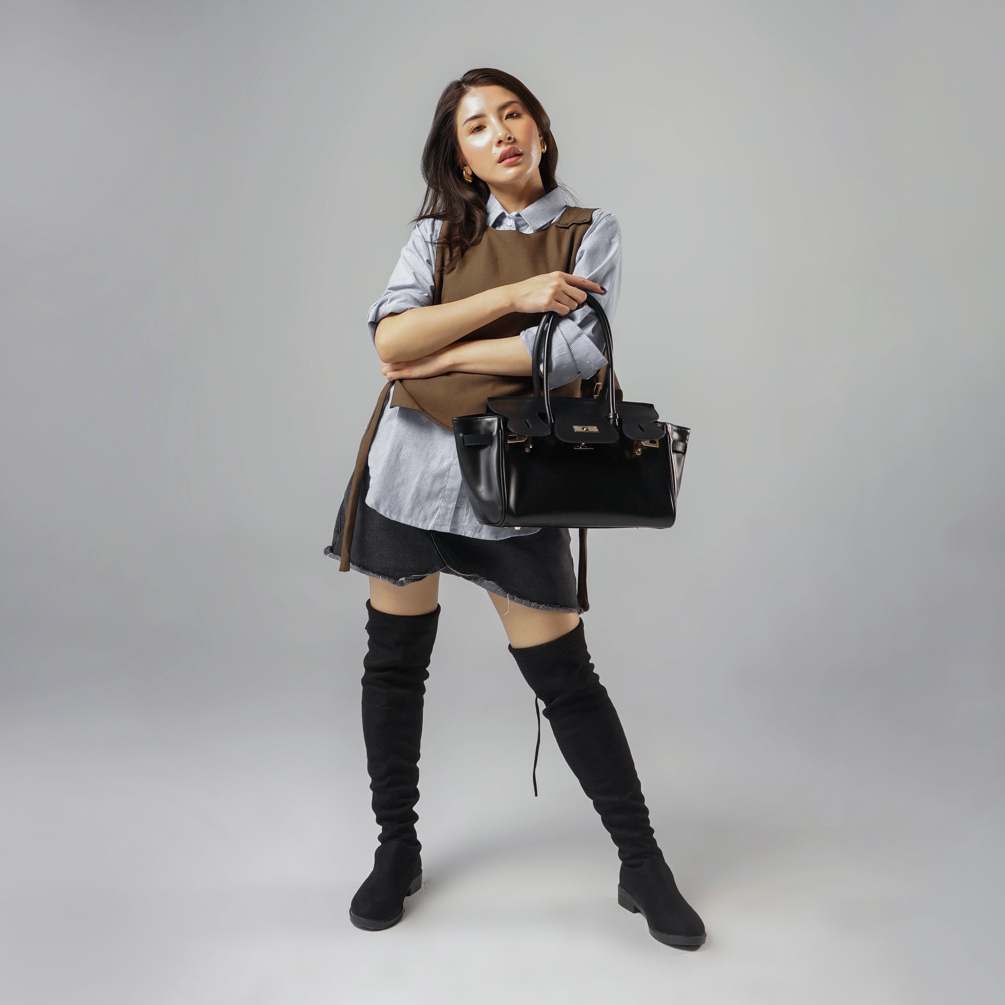 Maeva Stripes Shirt in Brownies