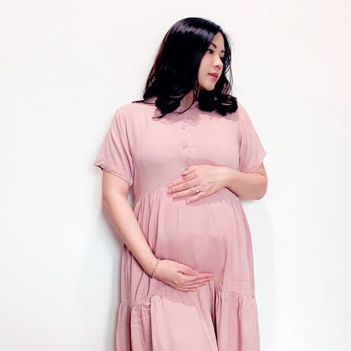 Bella Two Tiered Dress in Pink