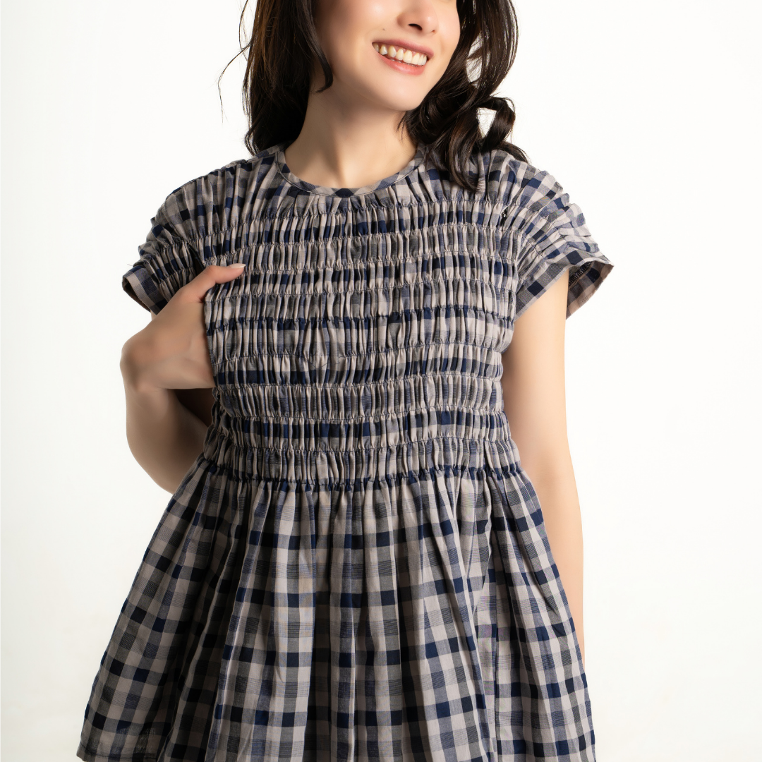 Rue Picnic Gingham Sets Top and Bottom in Twilight Plaid