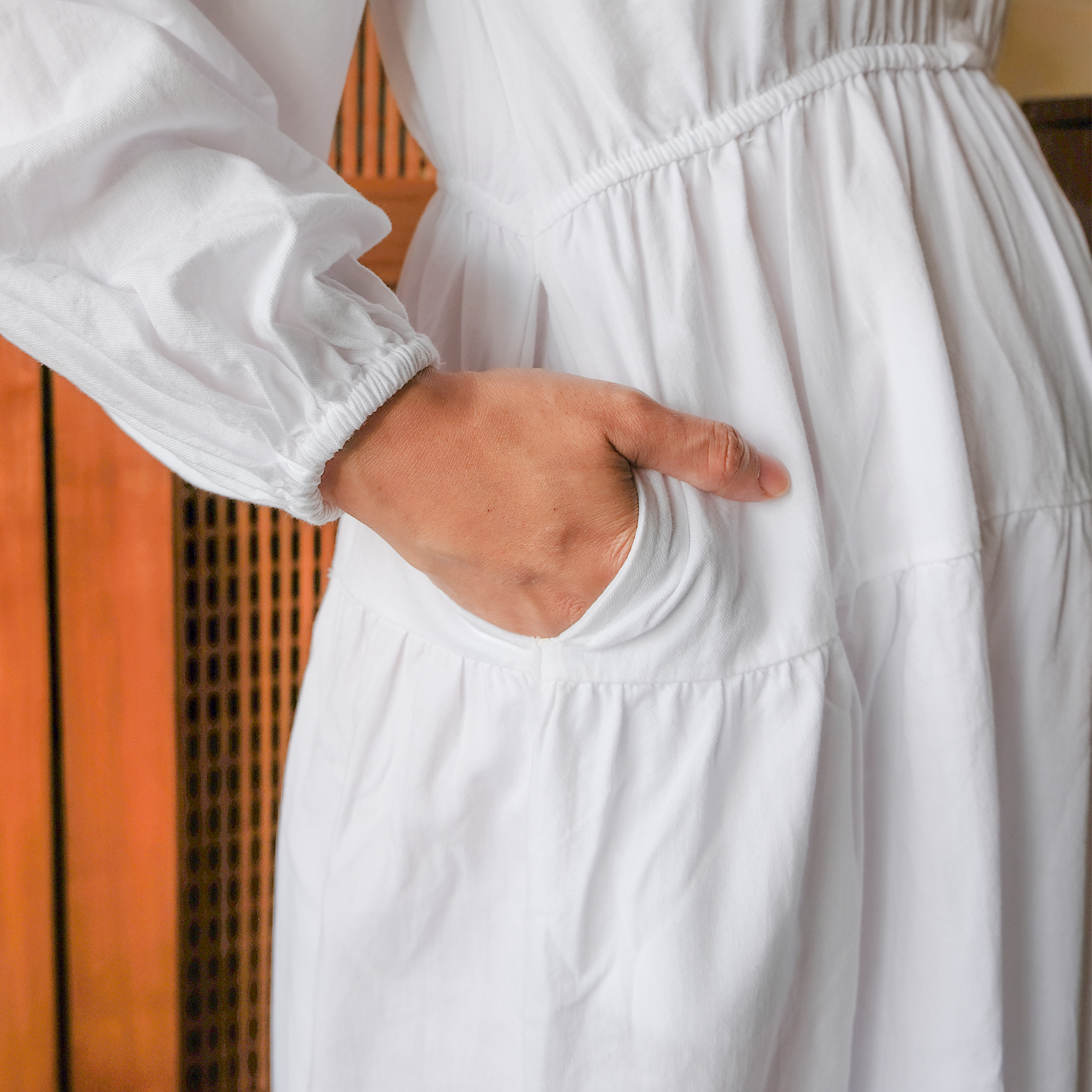 Chayara Ruffle Gamis in White