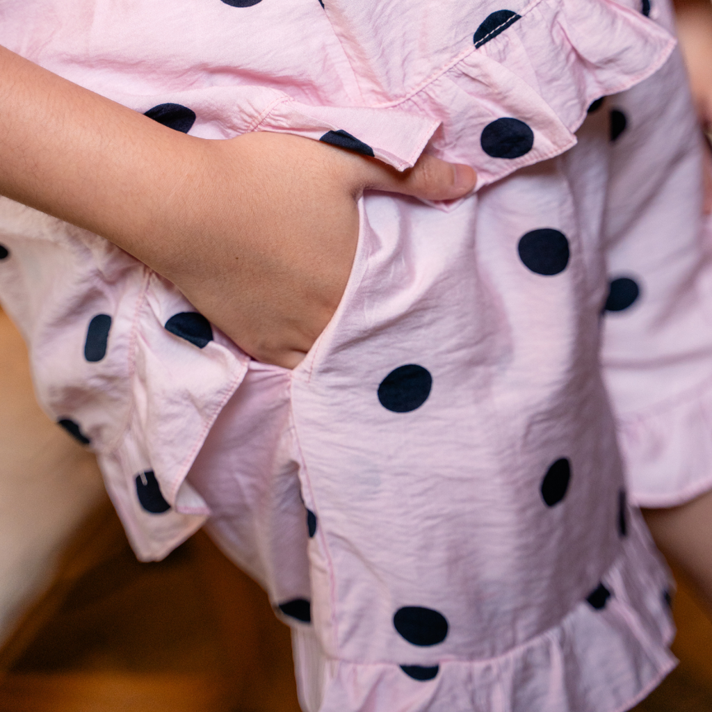 Emika Nursing Pajama Set in Blush Pink