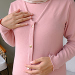 Muat gambar ke penampil Galeri, Selma Nursing Dress In Bubblegum Pink
