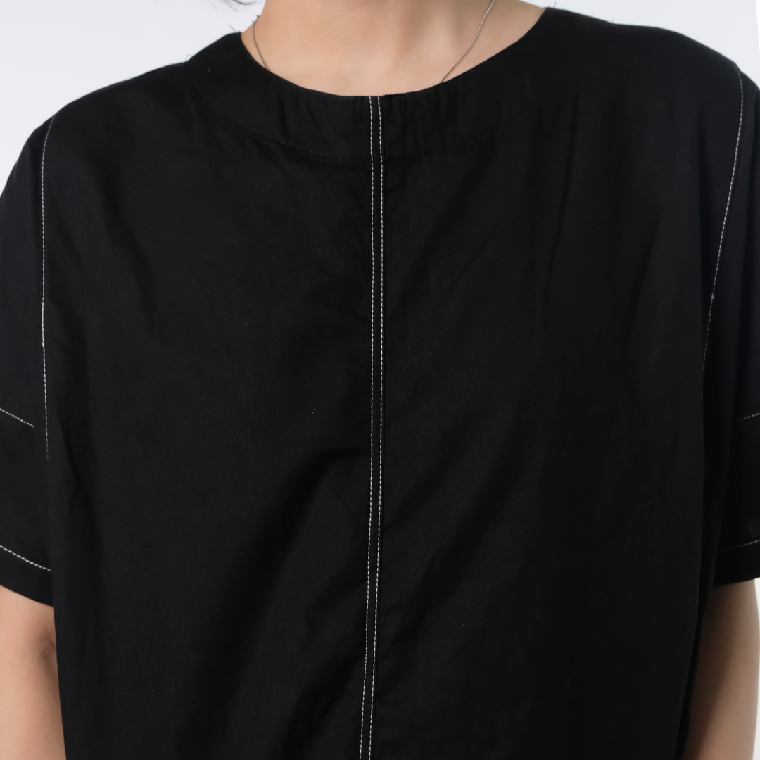 Mari Nursing Panel Top in Black