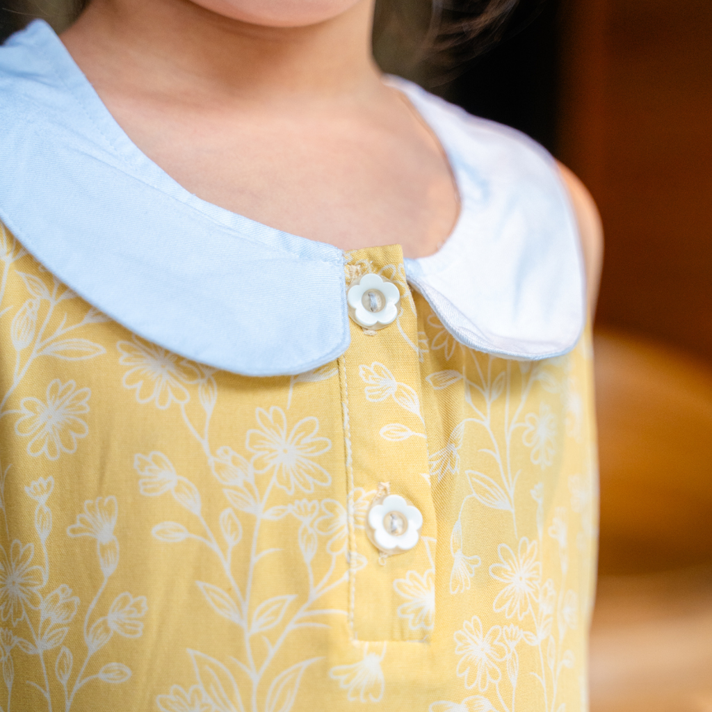 Mai Kids Pajamas Set in Golden Blossom
