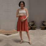 Muat gambar ke penampil Galeri, Naomi Skirt With Pleats In Burnt Orange
