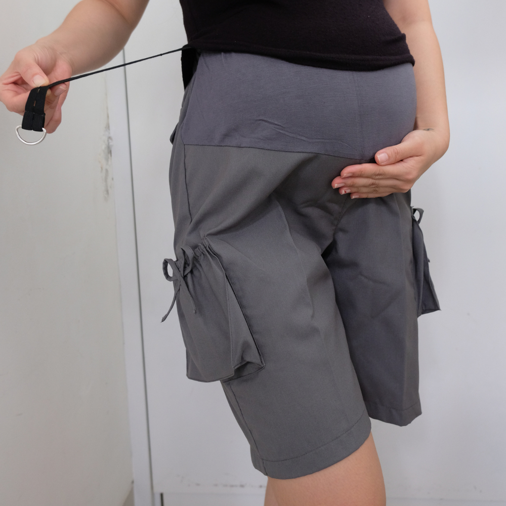 Alice Mid-Rise Shorts in Grey