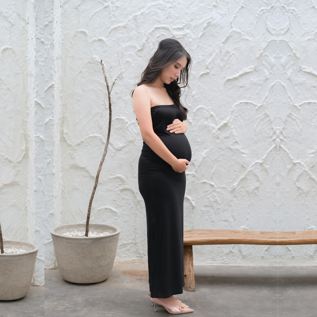 Sara Tank Top Maternity Dress In Americano