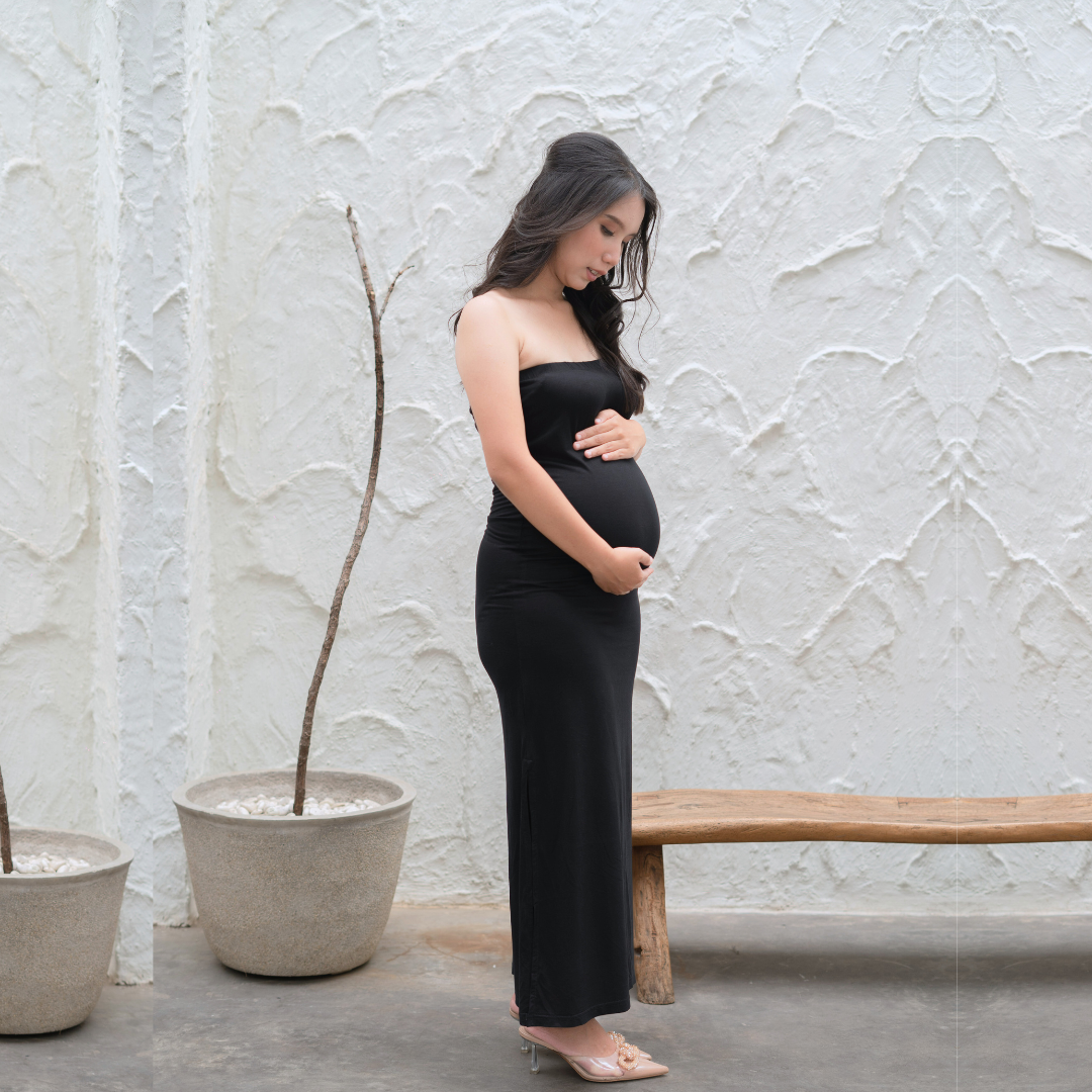 Sara Tank Top Maternity Dress In Americano