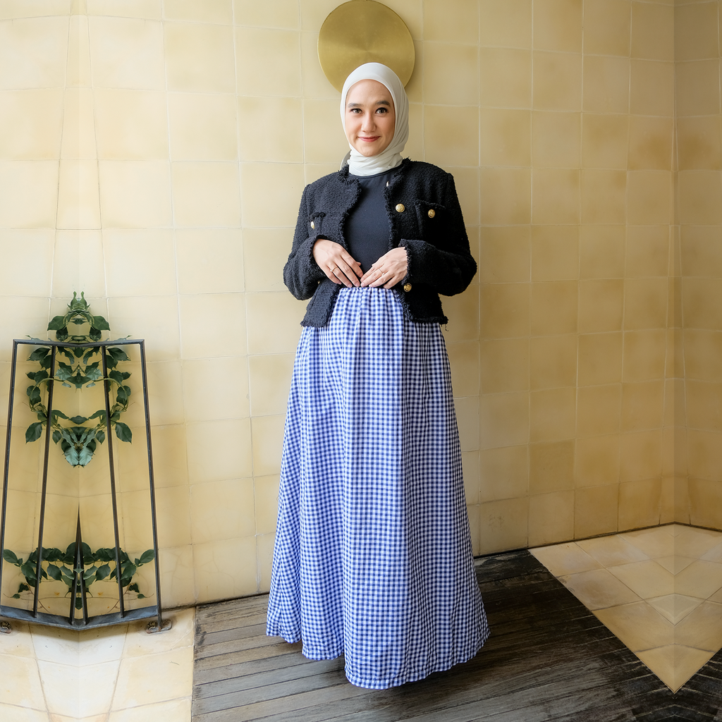 Nabila Maternity Dress in Navy