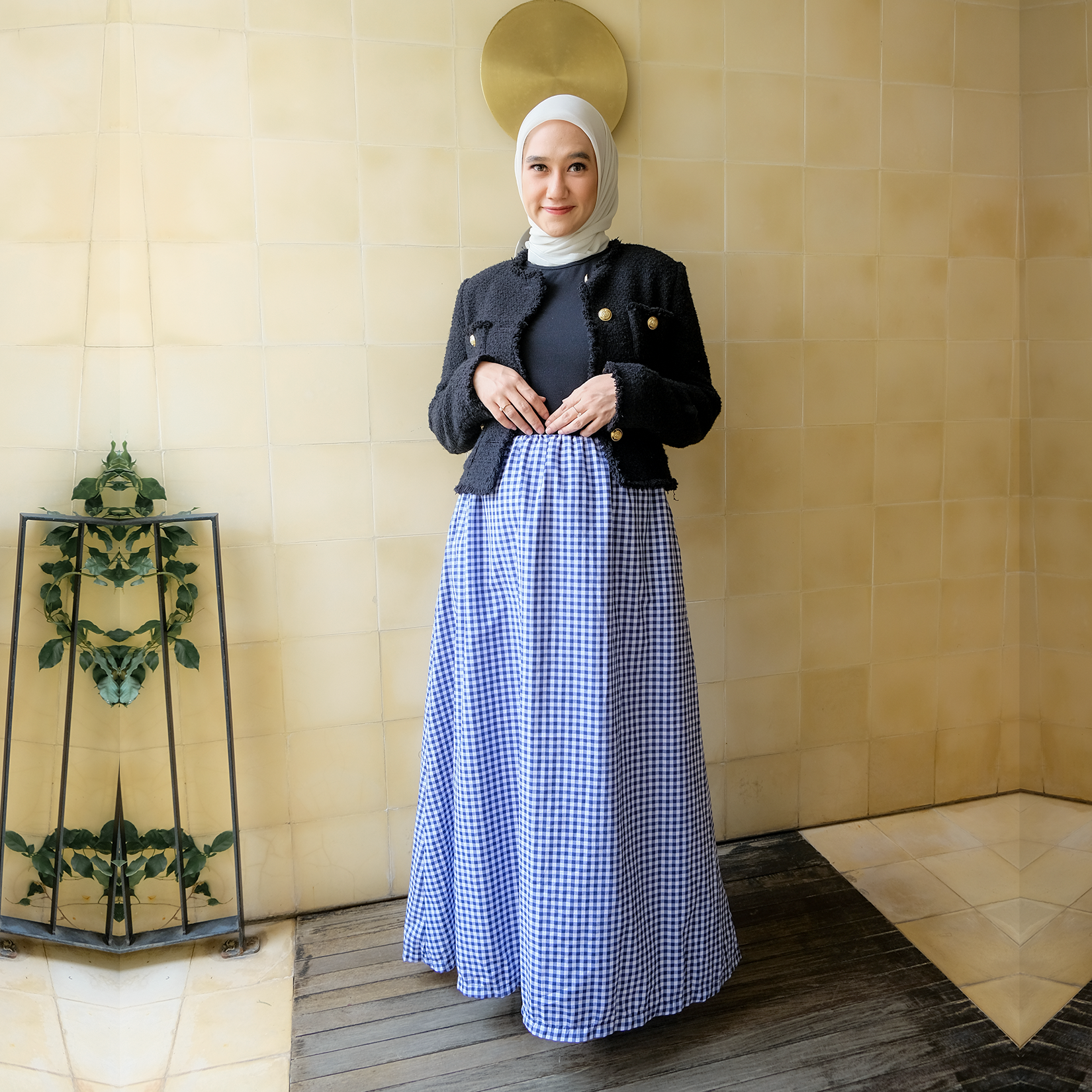 Nabila Maternity Dress in Navy