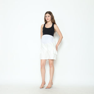 Alice Mid-Rise Shorts in White