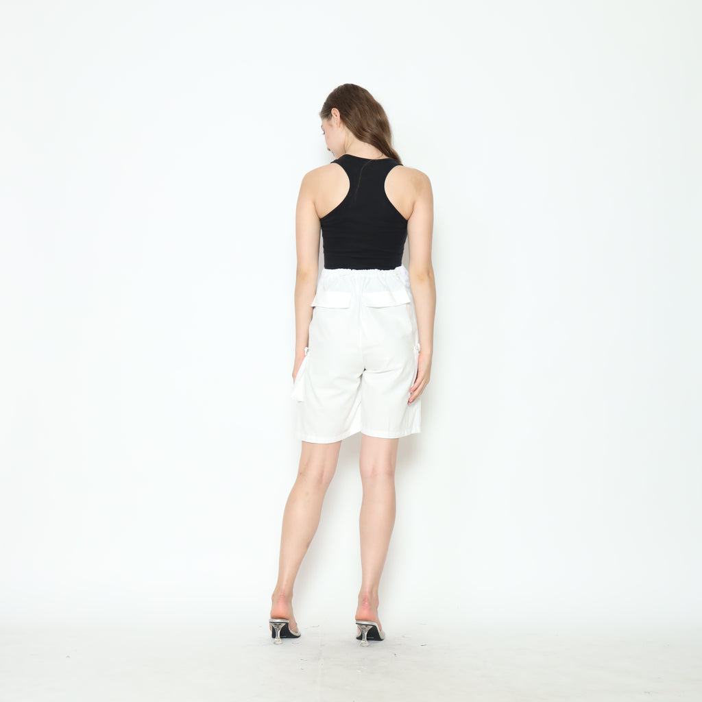 Alice Mid-Rise Shorts in White