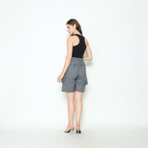 Alice Mid-Rise Shorts in Grey