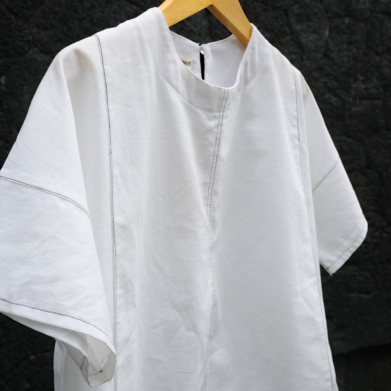 Mari Nursing Panel Top in White