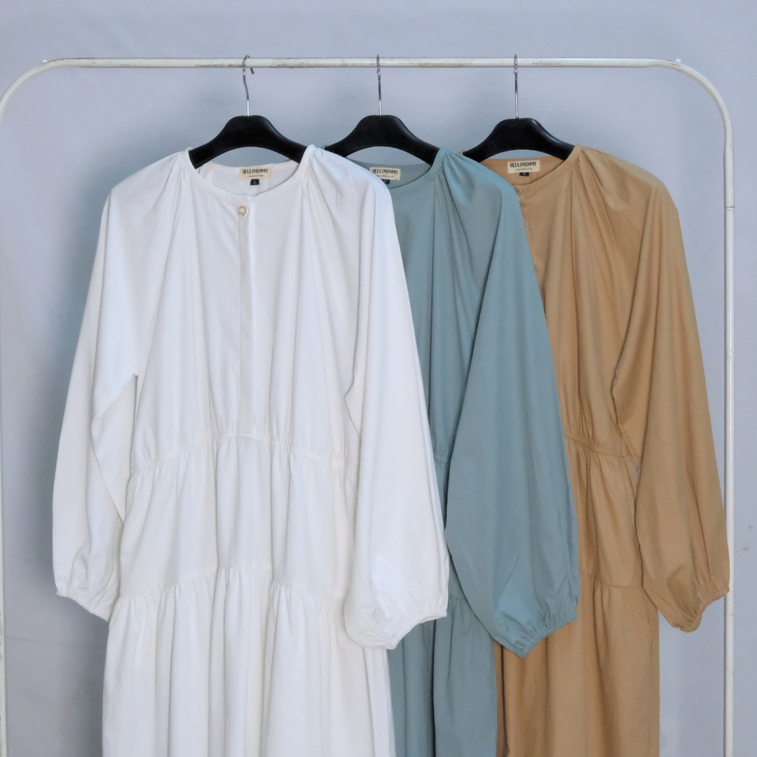 Chayara Ruffle Gamis in White