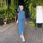 Muat gambar ke penampil Galeri, Selma Nursing Dress In Skate Blue
