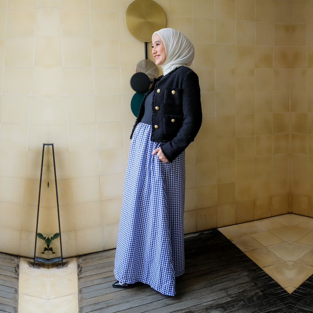 Nabila Maternity Dress in Navy