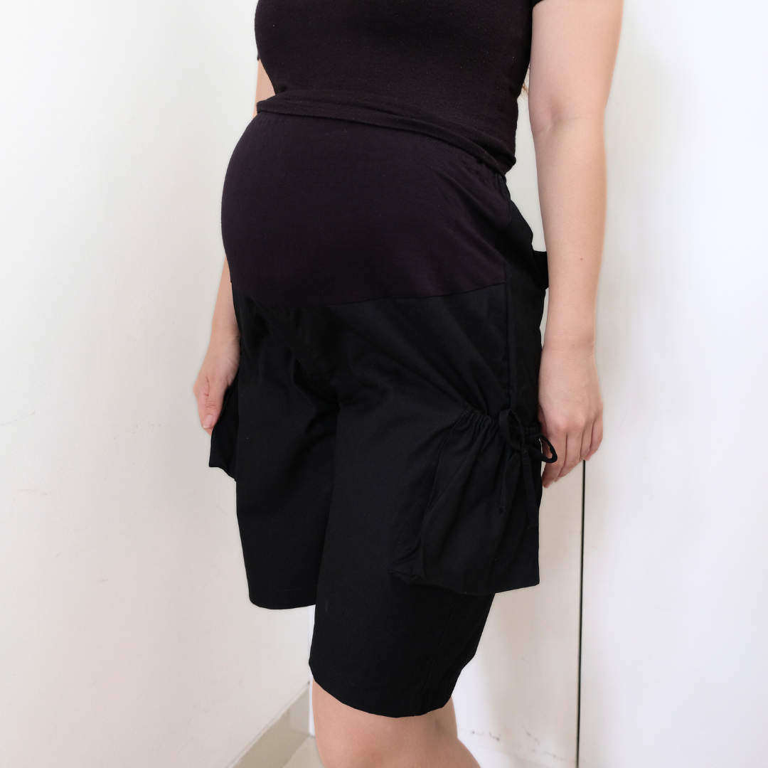 Alice Mid-Rise Shorts in Black