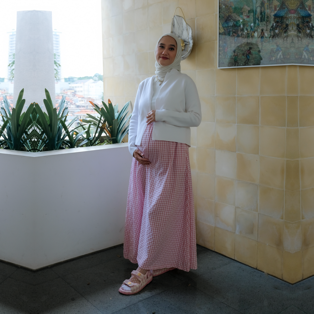 Nabila Maternity Dress in Pink