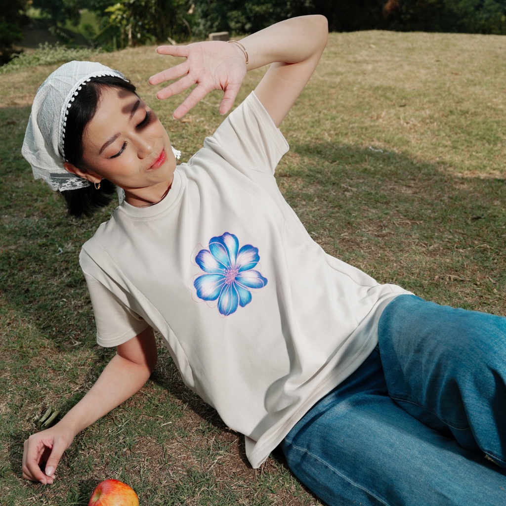 Bloom Nursing Tee in Sand