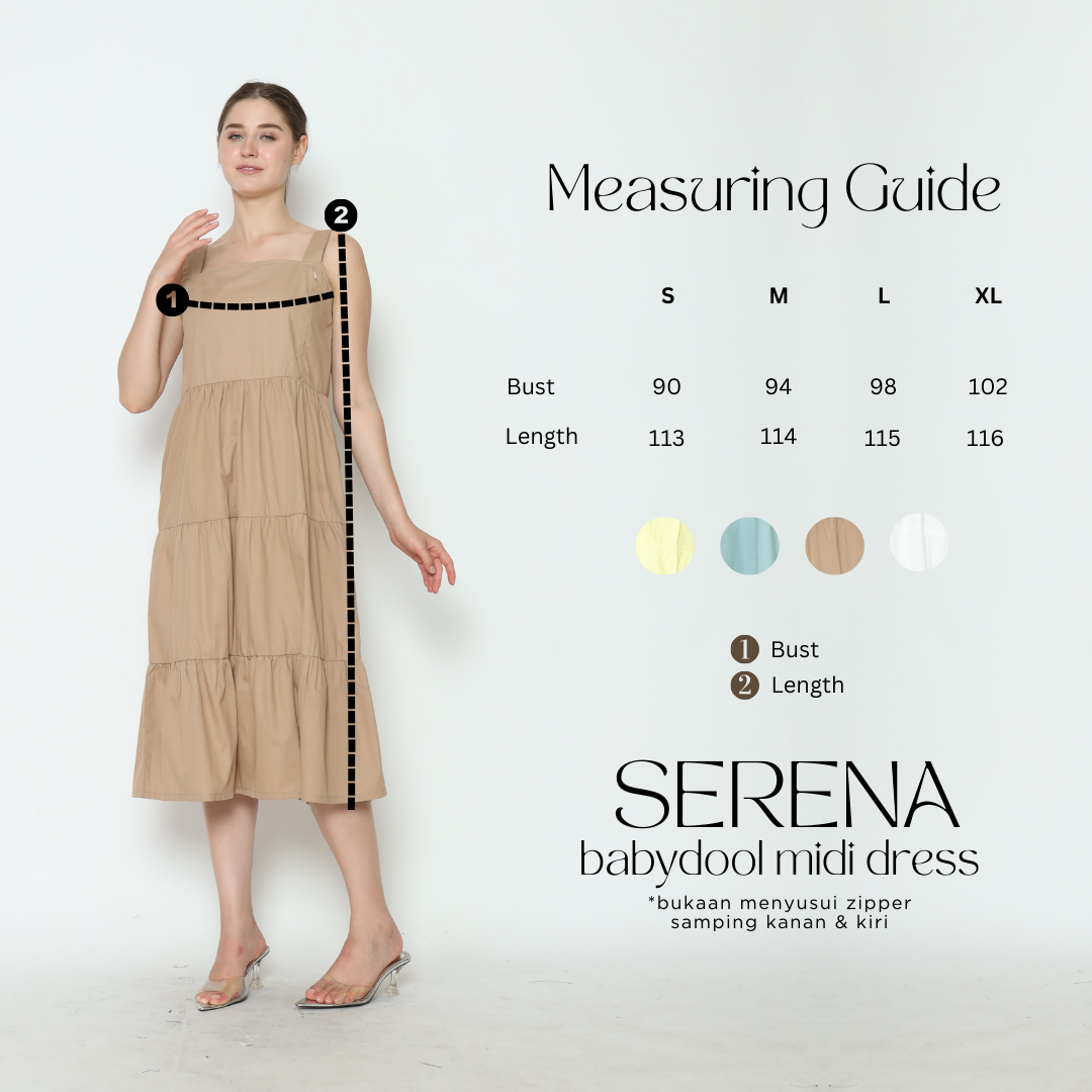 Serena Babydoll Midi Dress in Sapphire