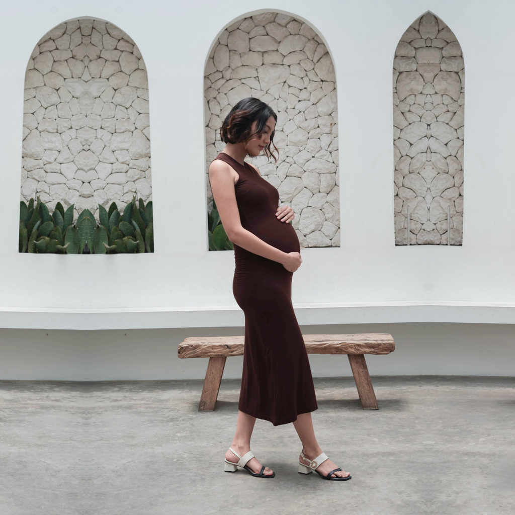 Penelope Bodyfitted Dress in Choco Bar