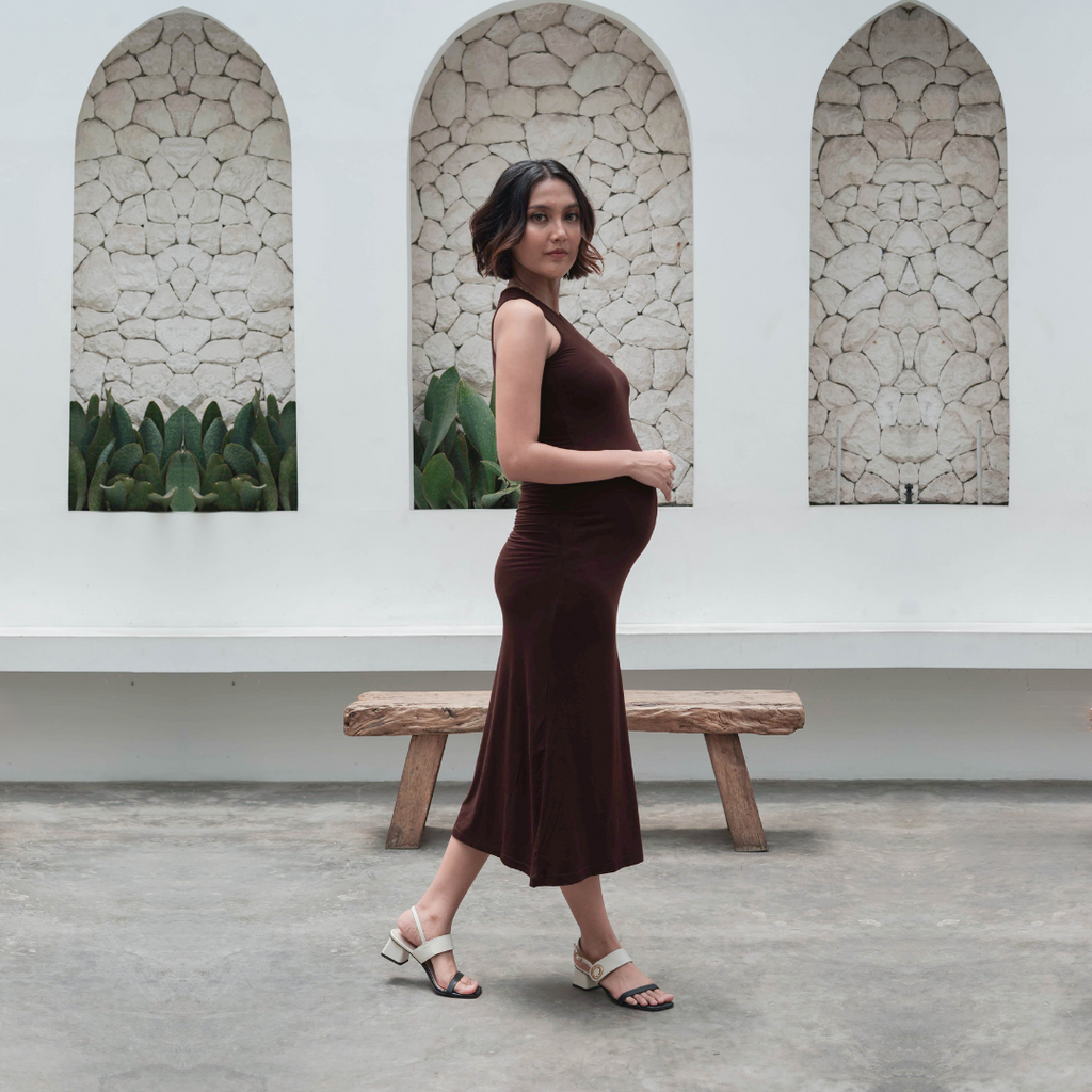 Penelope Bodyfitted Dress in Choco Bar