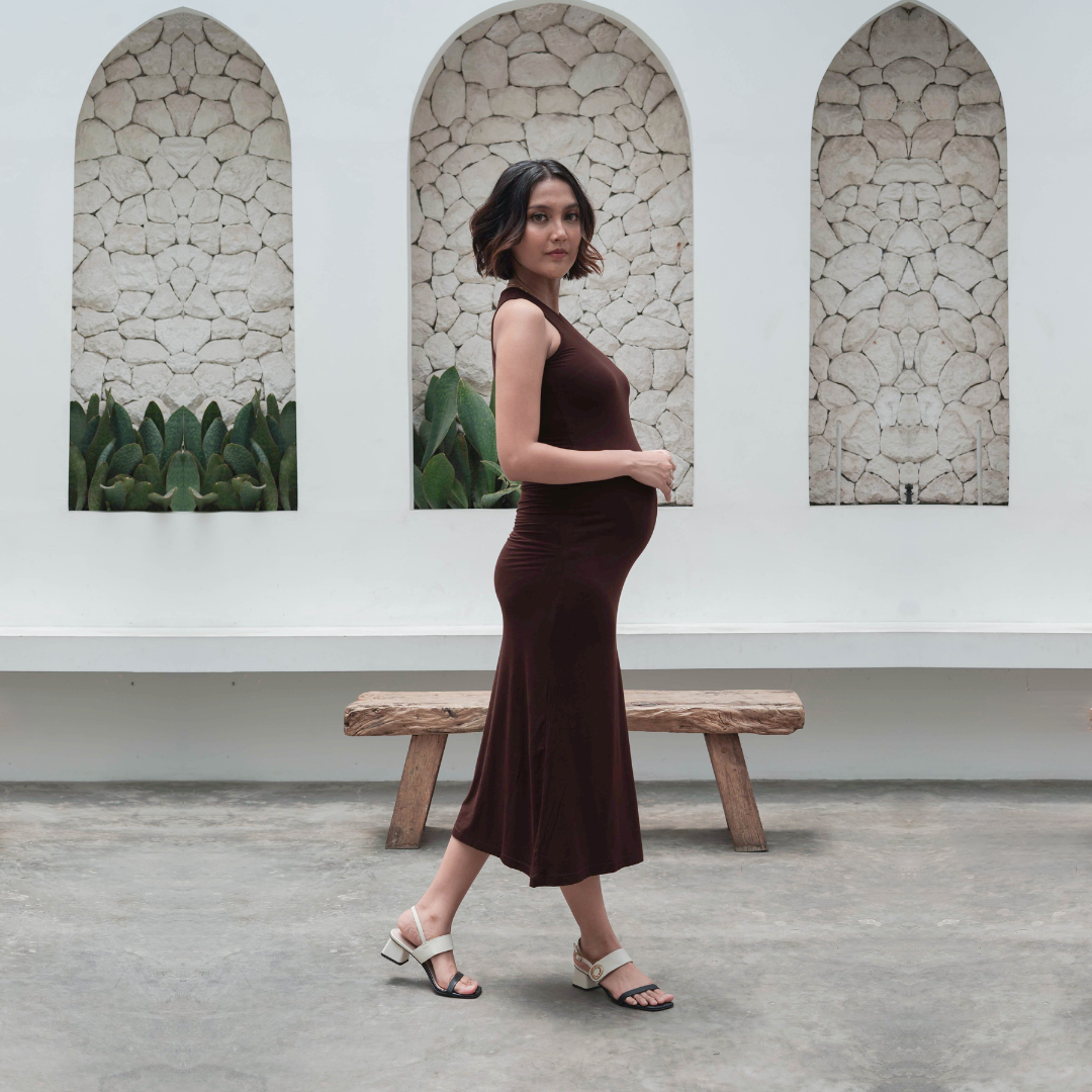 Penelope Bodyfitted Dress in Choco Bar