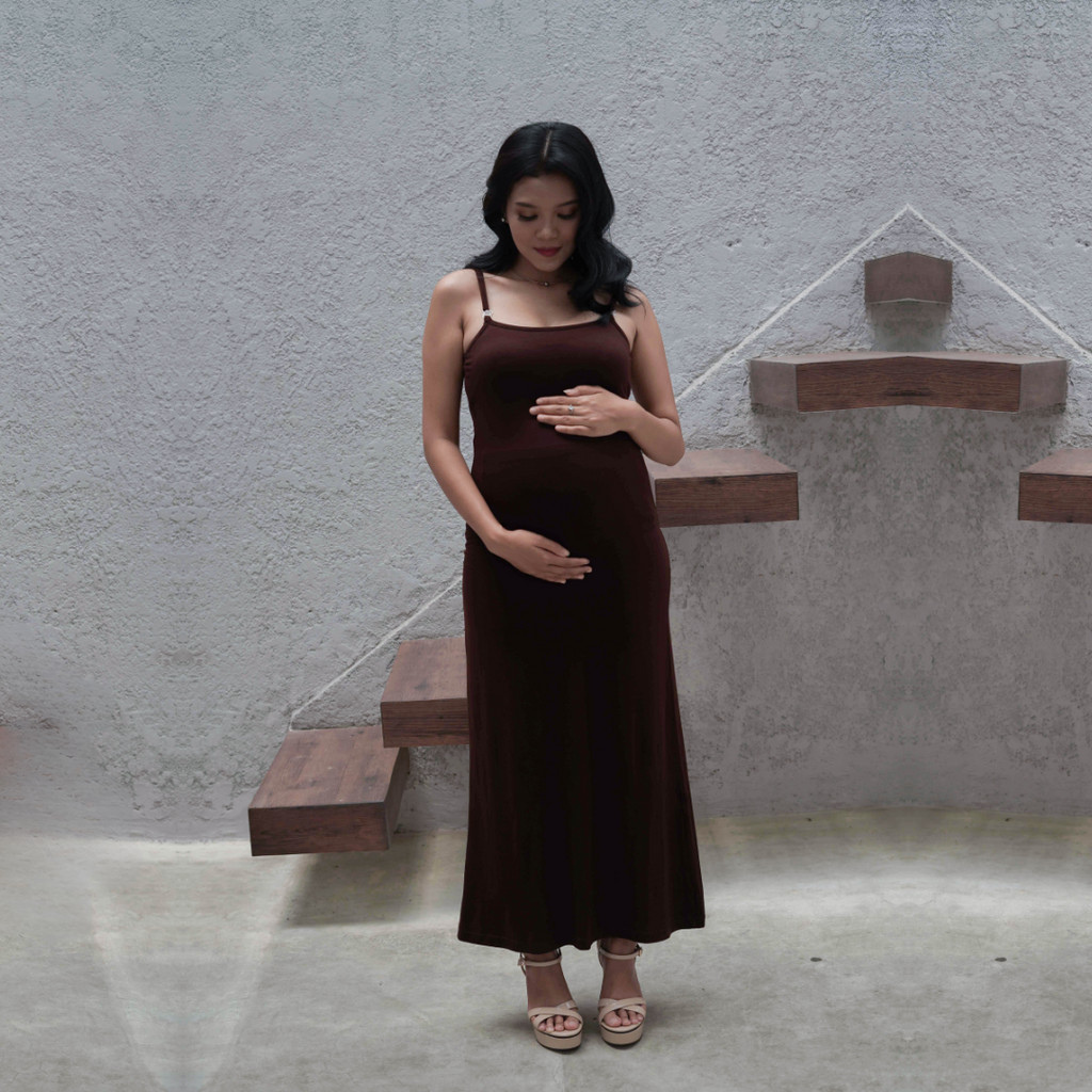 Carmen Bodyfitted Dress in Choco Bar