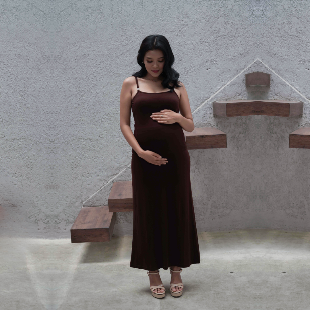 Carmen Bodyfitted Dress in Choco Bar