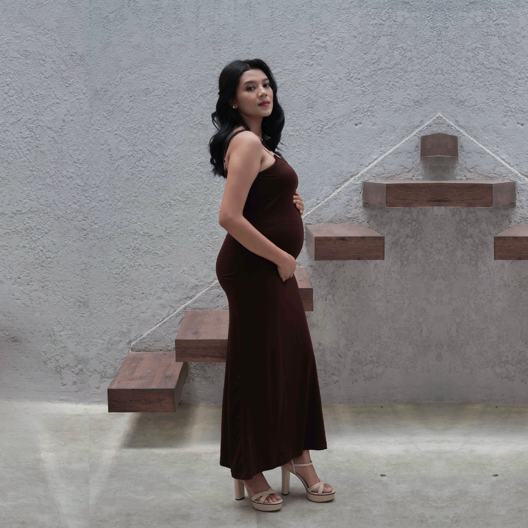 Carmen Bodyfitted Dress in Choco Bar