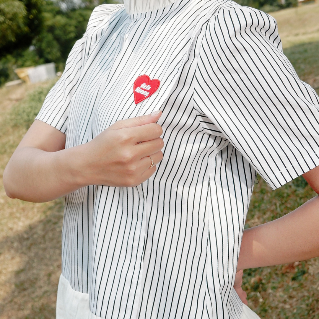 Tavi Peplum Nursing Blouse in Vanilla
