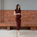 Muat gambar ke penampil Galeri, Julia Body Fit Dress in Chocolate
