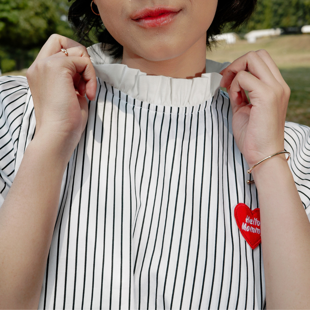 Tavi Peplum Nursing Blouse in Vanilla