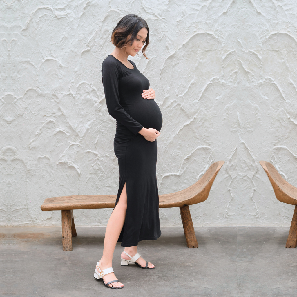 Lizbeth Bodyfit Dress In Demi Black