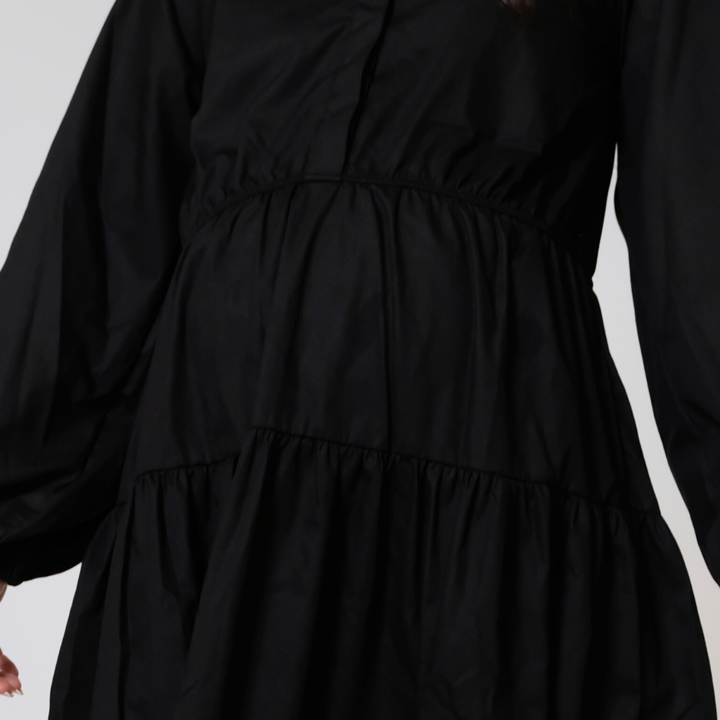 Chayara Ruffle Gamis in Black