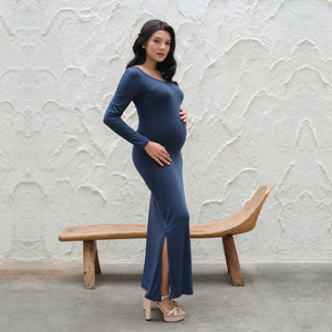 Lizbeth Bodyfit Dress In Midnite Blue