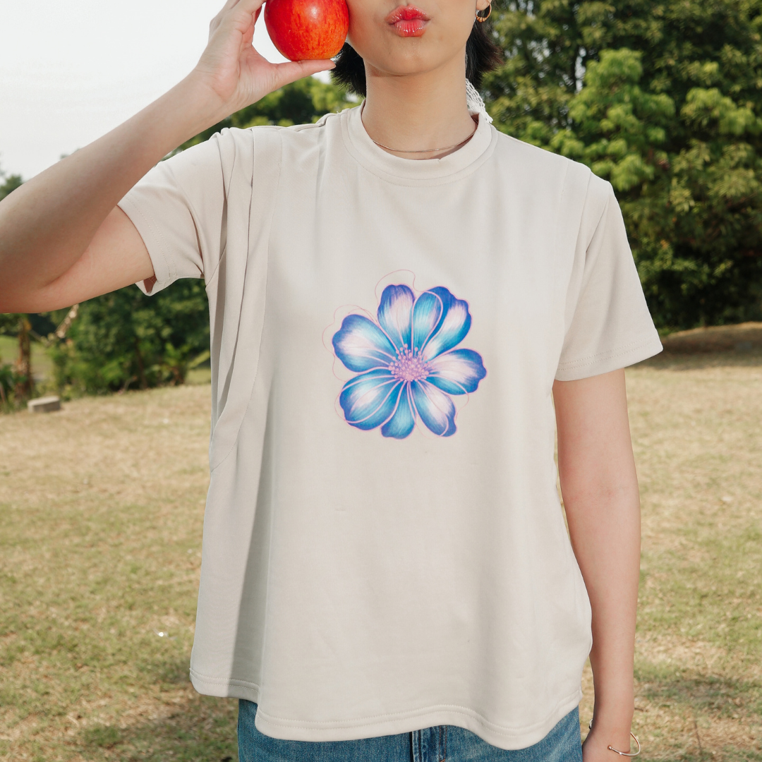 Bloom Nursing Tee in Sand