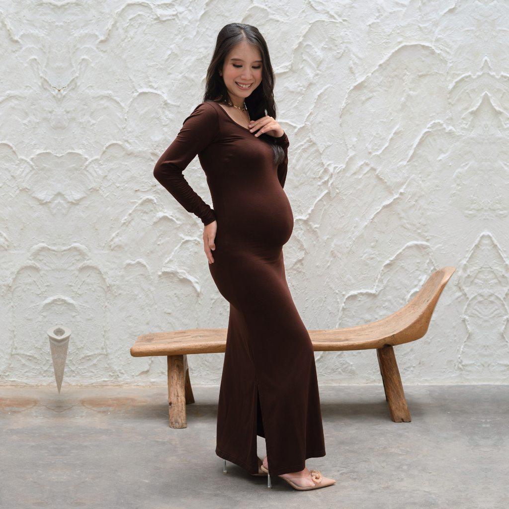 Lizbeth Bodyfit Dress In Chocomilk