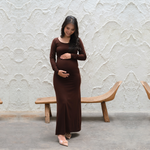 Muat gambar ke penampil Galeri, Lizbeth Bodyfit Dress In Chocomilk
