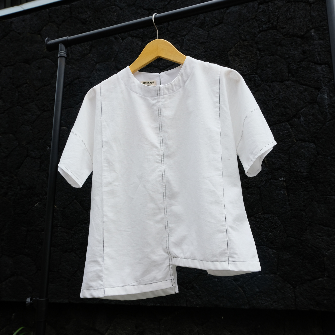 Mari Nursing Panel Top in White