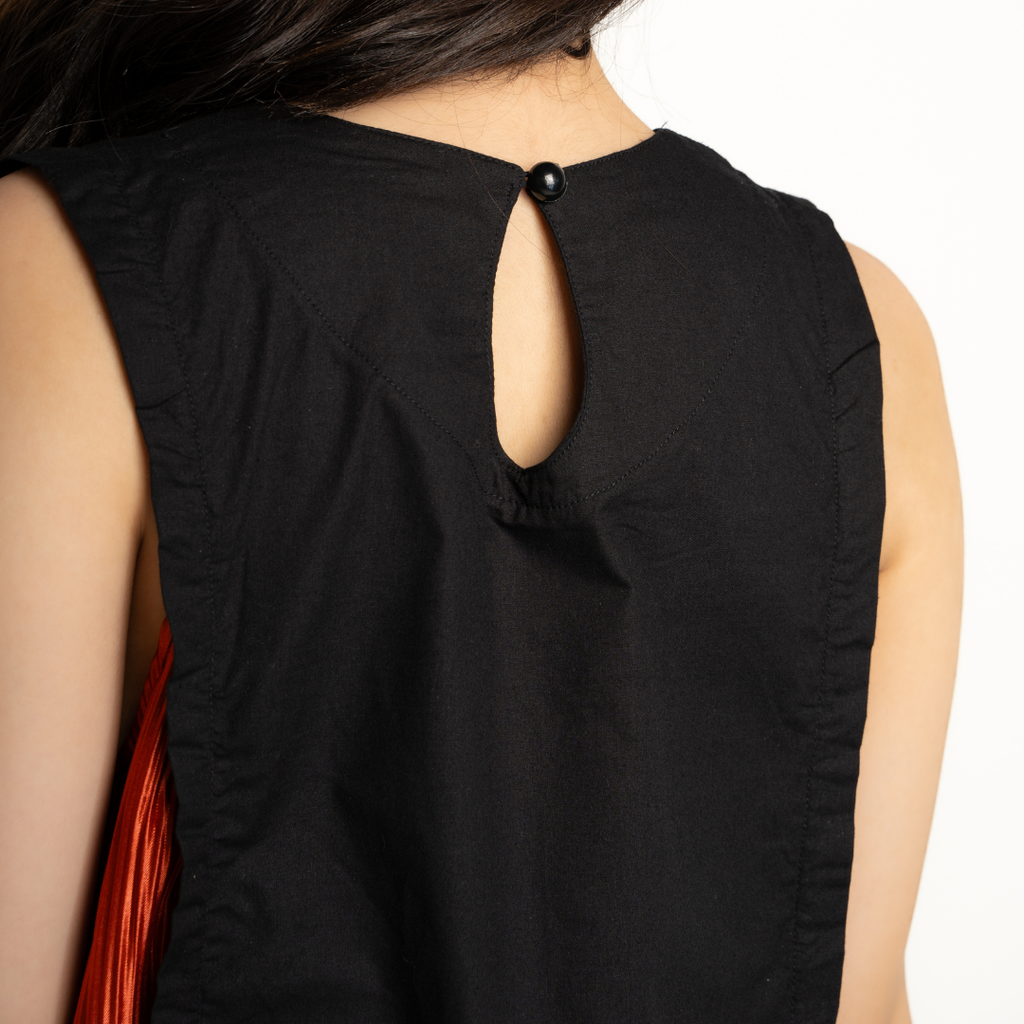 Aurelia Contrast Nursing & Maternity Dress in Dark Amber