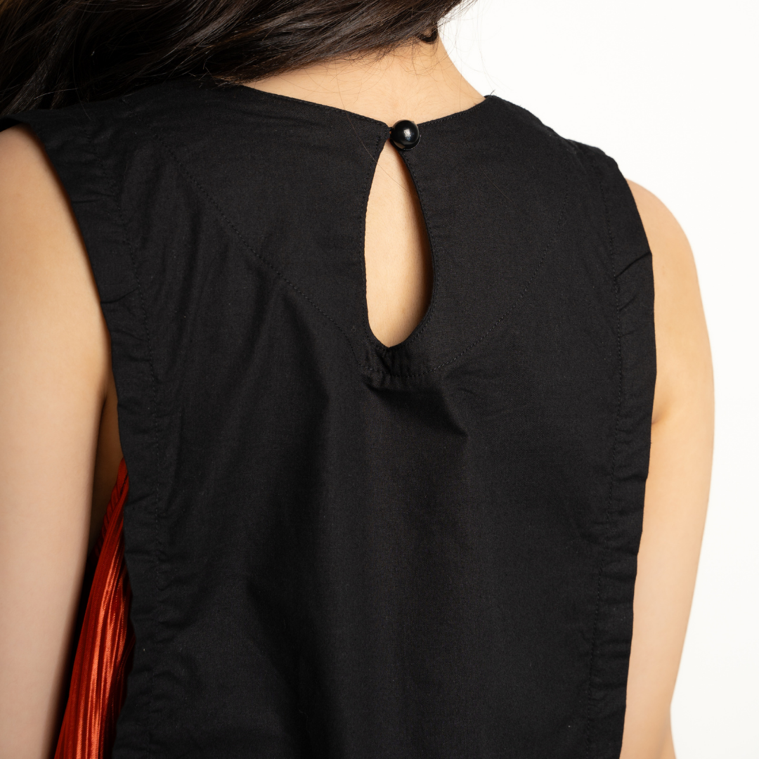 Aurelia Contrast Nursing & Maternity Dress in Dark Amber