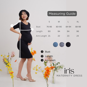 Iris Maternity Dress in Carolina Blue