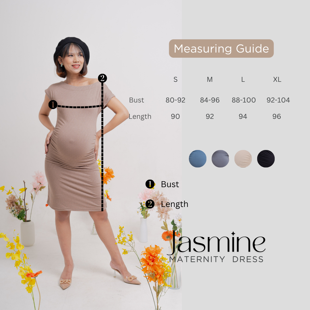 Jasmin Maternity Dress in Dark Charcoal