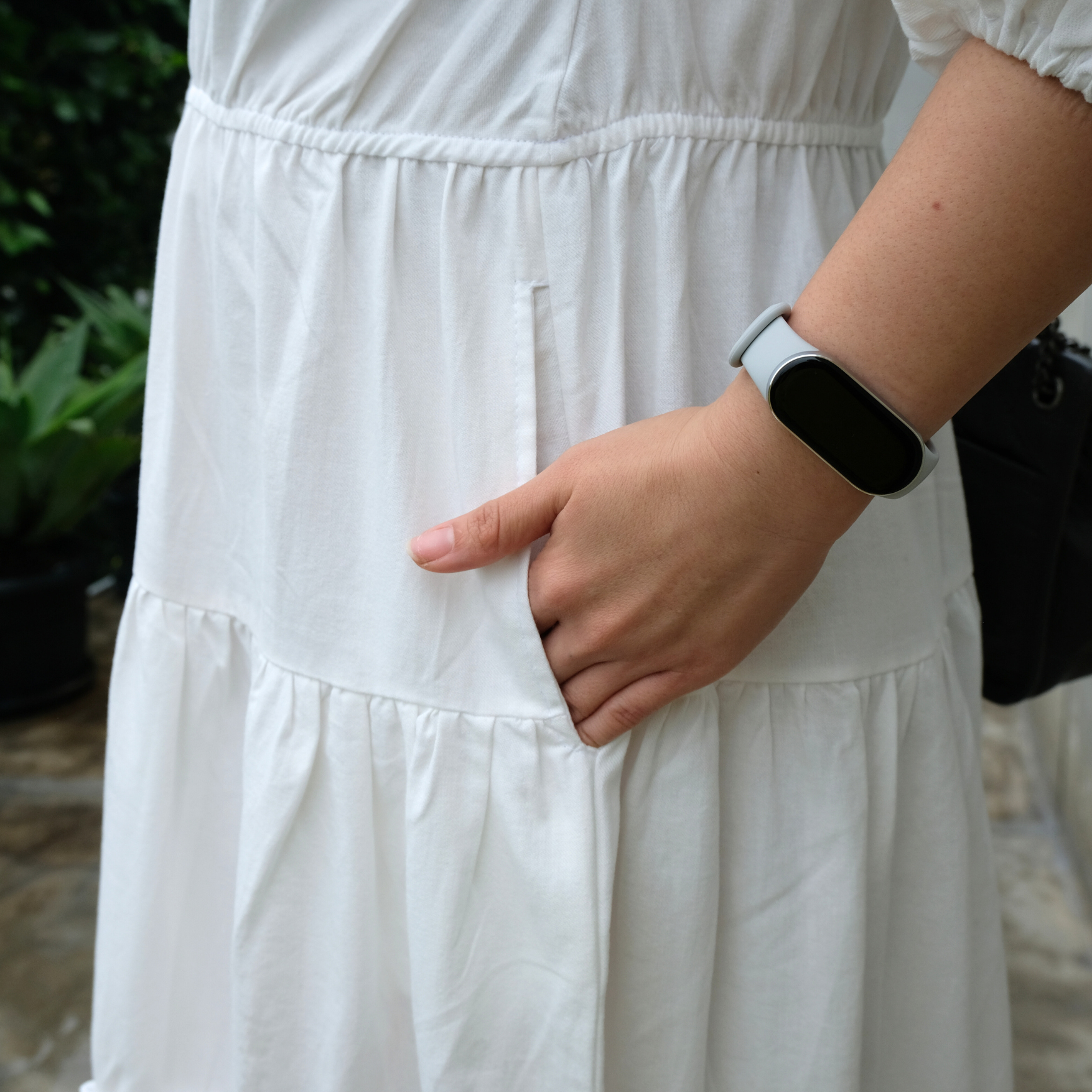 Chayara Ruffle Midi Dress in White